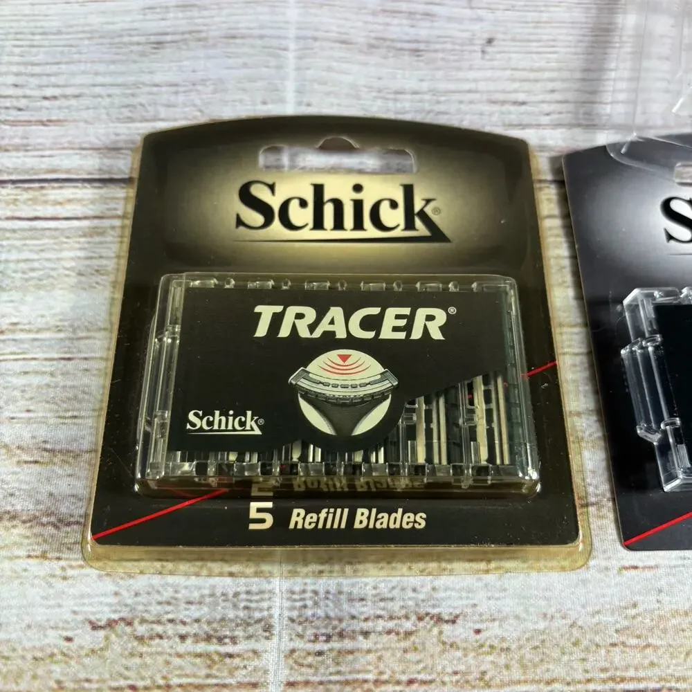 Schick Tracer 2/ 5 Refill Shaver Razor Blades Cartridges Replacement Pack Lot